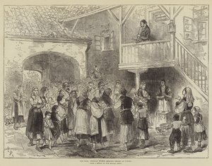 La guerre, femmes bosniaques cherchant de l